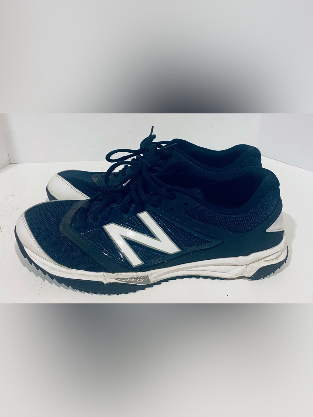New Balance 4040v3 Turf Baseball Shoes Navy Blue White T4040NB3 Men's Size 13